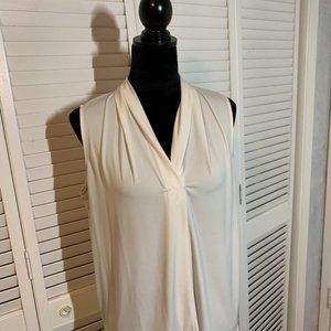 Jones New York Collection Sleeveless Pleat Neck Top